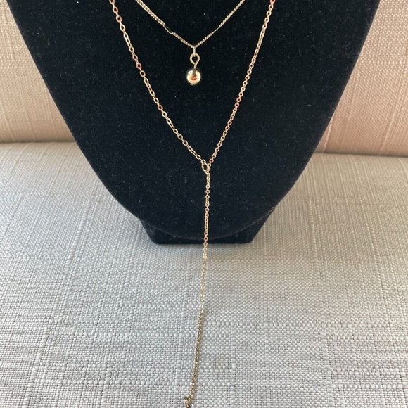 Women Necklace Y Dangle Gold Tone Fashion Jewelry New - Picture 2 of 10